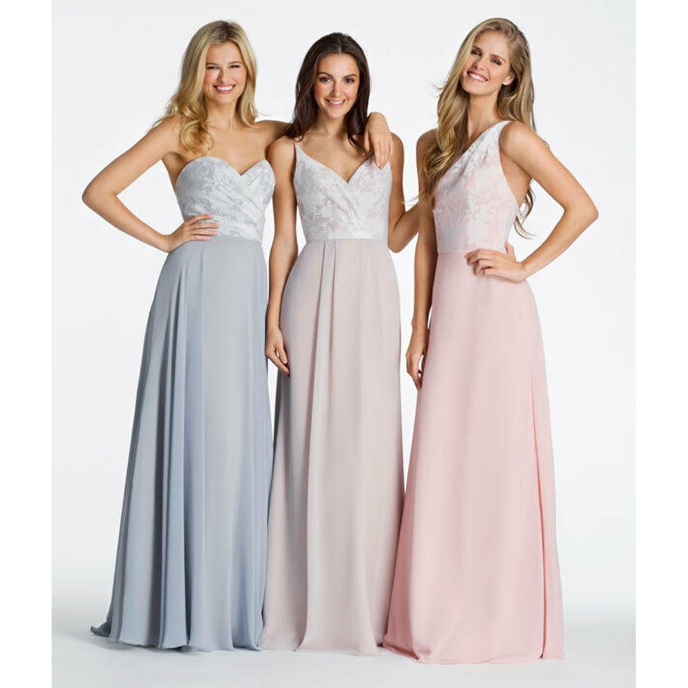 Hayley Paige Womens Bridesmaid Gown Dress Size 8